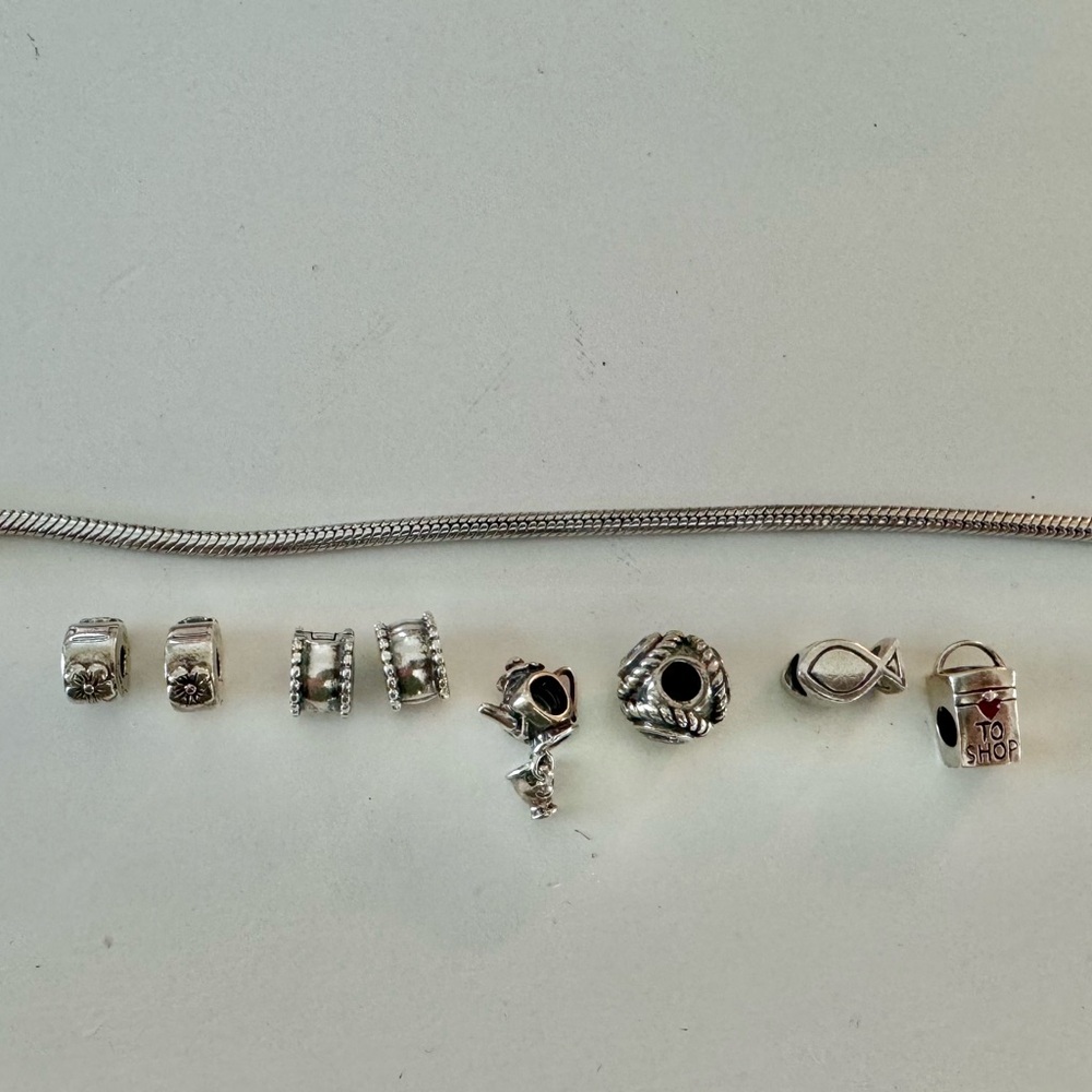 Chamilia Sterling Silver Bracelet with charms.